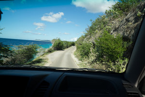 driving along the street to the north of Bonaire