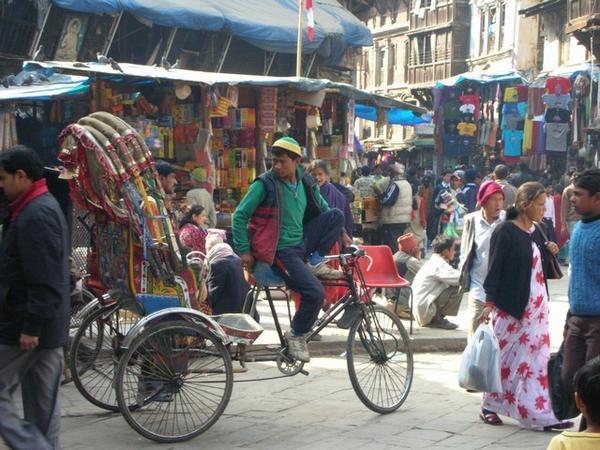 El trafico por Katmandu