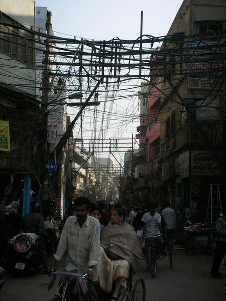 Cables de la vieja Delhi