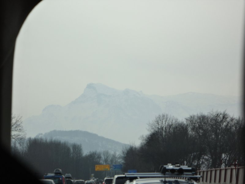 mountains on highway