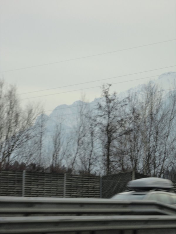 mountains on highway