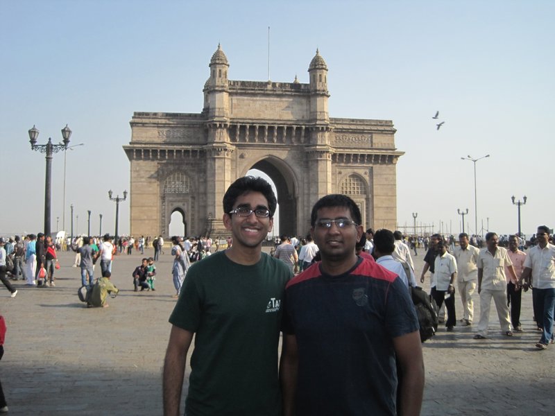 Me and my cousin Karthik at Gateway of India