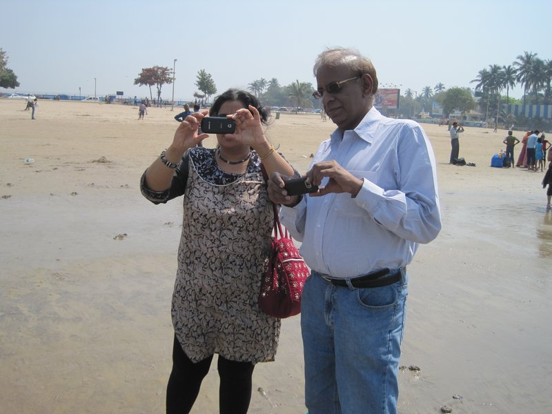 Padma Aunty & Mukund Uncle on Juhu Beach