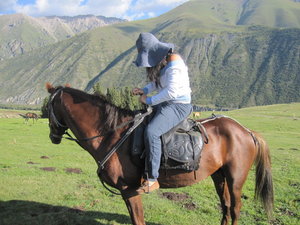 Jyldyz and her horse