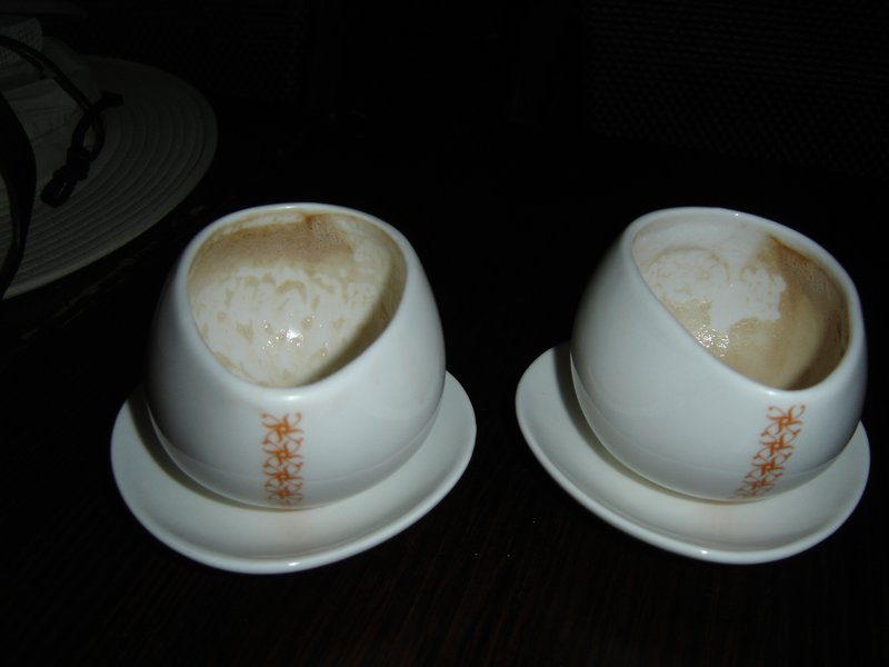 Cups after the hot chocolate
