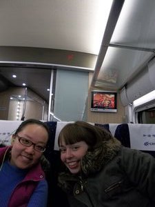 Yi-jin and I on the highspeed train