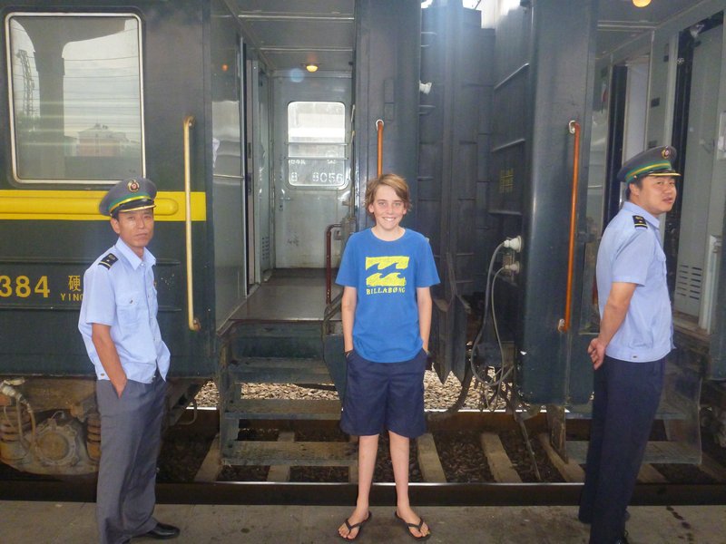 10 Jackson chilling with the Train Conductors