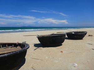 73 Fishing Boats at  China Beach - Da Nang - Vietnam