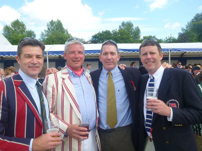 8 Mark Halstead, Andrew Veal, me and Don Fraser kicking back at HRR in England
