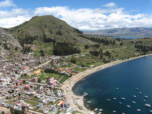 View of Copacabana and Lago Titicaca