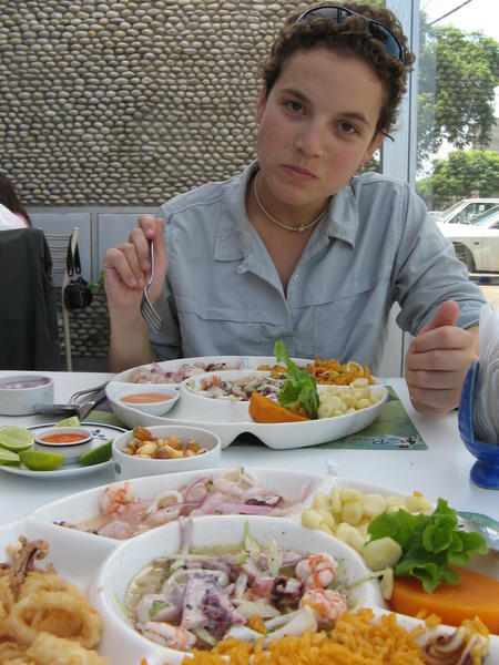 Ceviche and assorted seafood! Incredible