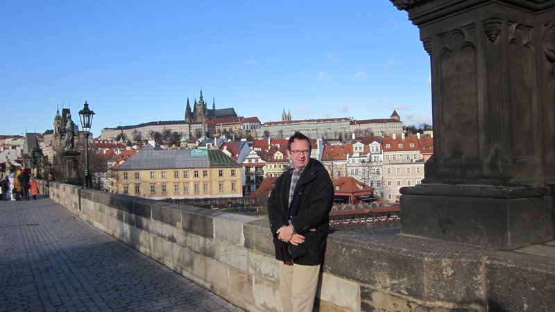 Tim on Charles Bridge, Prague