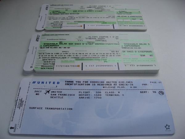 Three separate tickets