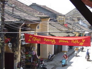 New years banner, Hoi An street