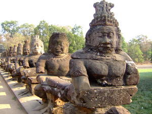 South gate entrance to Angkor Thom