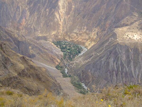 View into the Colca Canyon
