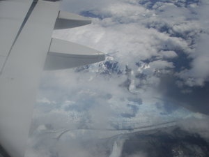 Torres del paine and Grey Glacier from 30,000ft