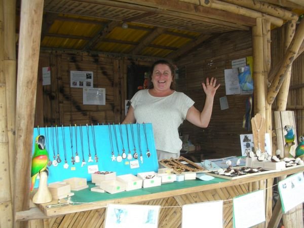Working at the Tagua Kiosk
