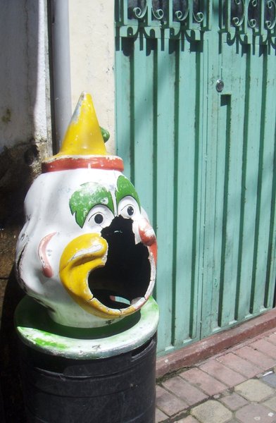 Clown Head Trash Can