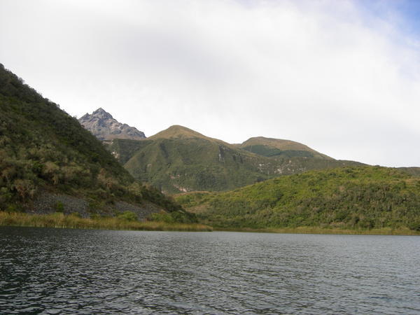 Laguna Cuicocha with Cotacachi Peak