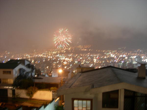 Fireworks over Quito