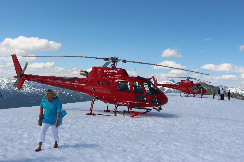 OUR HELICOPTER ON THE GLACIER