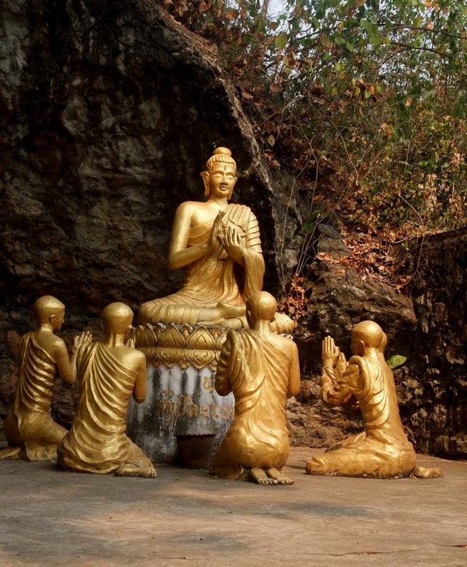 One of many Buddha - Mt Pou Si