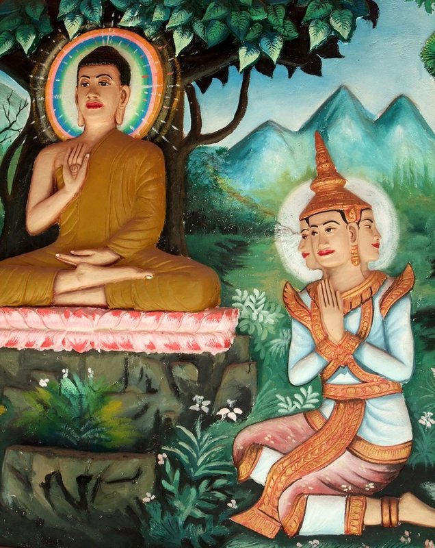 Temple Painting explaining Buddha's story