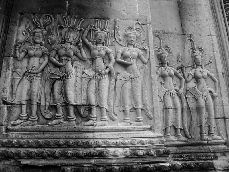 Angkor Wat wall carvings
