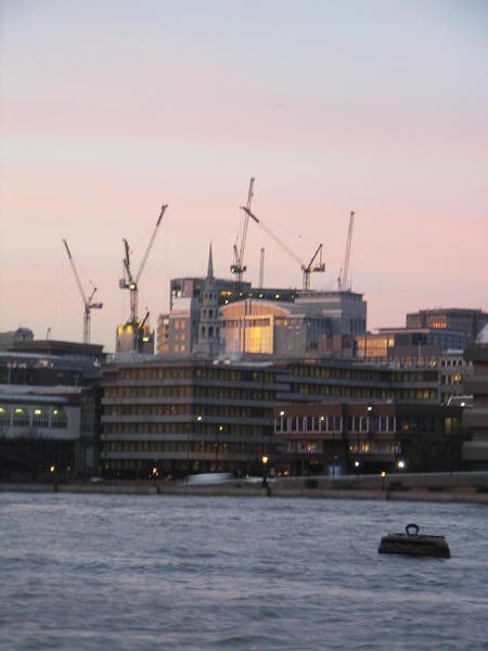 Cranes above London