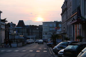 Downtown Dinard at sunset