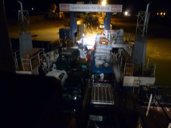 Loading the ferry, 11pm