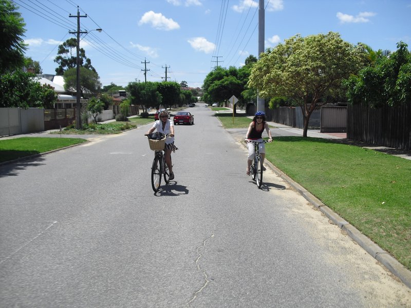 Vélo dans les rues de Perth