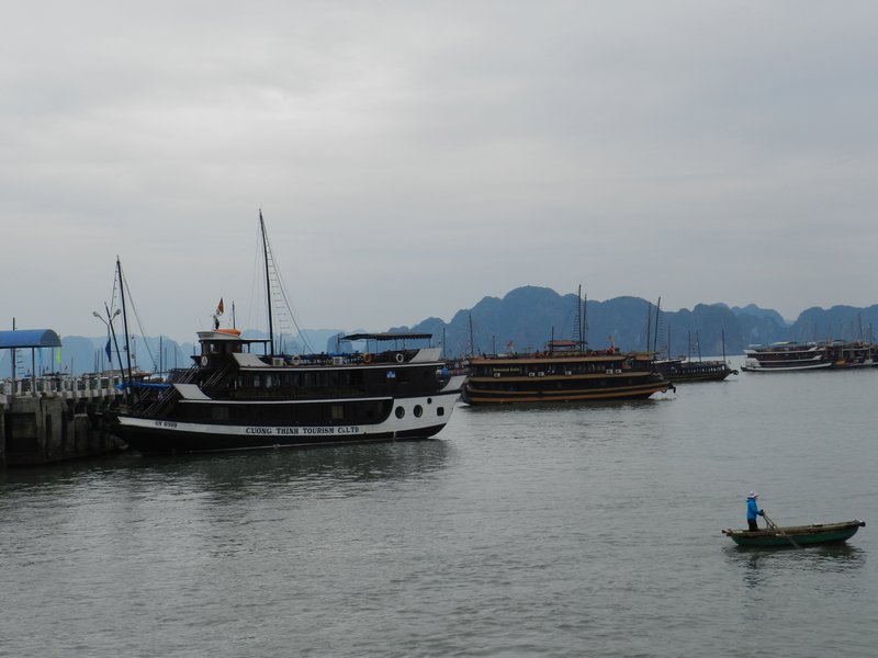 the wharf at Halong bay 