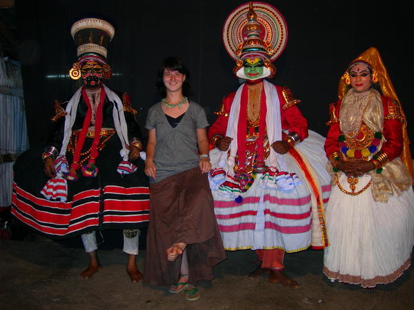Kathakali performers (local dance of Kerala)