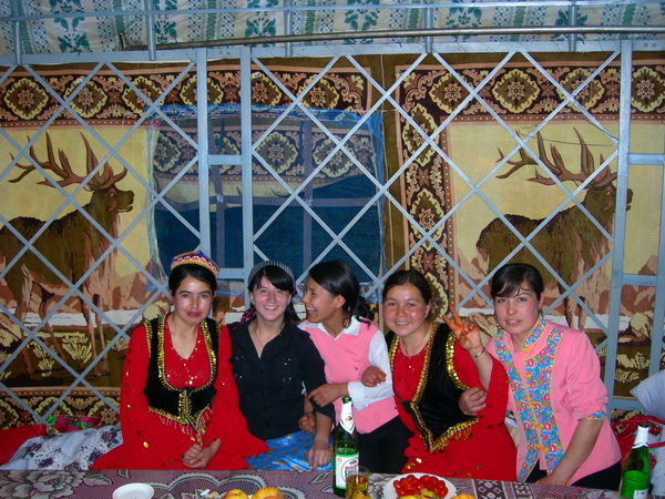 Yili, at the wedding with my new friends
