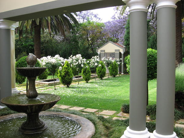 the front garden