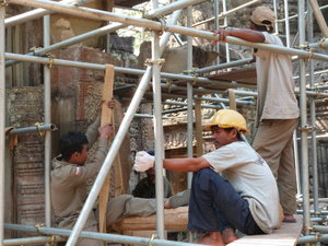 workmen in temple