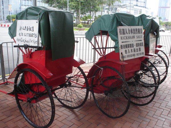 "Rickshaws for Sale"--bet they're cheap...