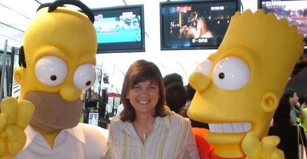 Homer, Bart and me at the Simpsons Movie Premier!