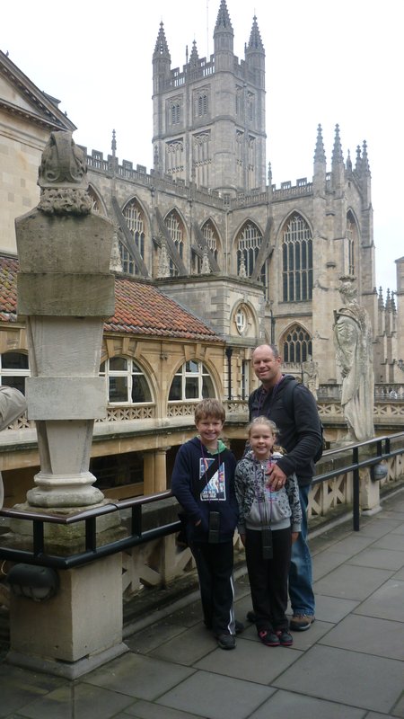 At the top of the Roman Baths