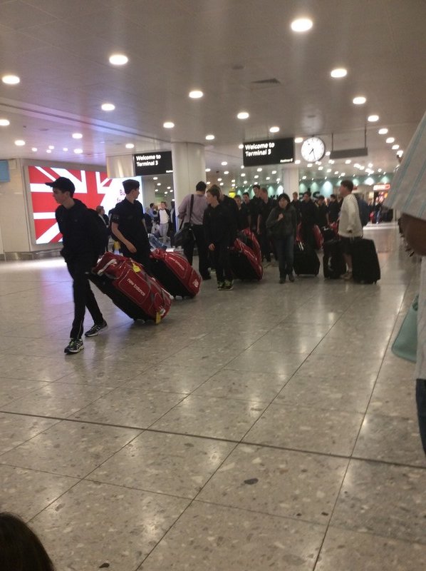 Team arriving Heathrow