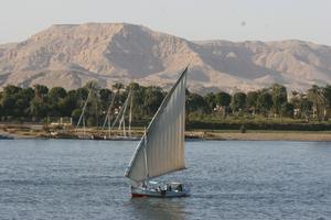 Falouka in the Nile River