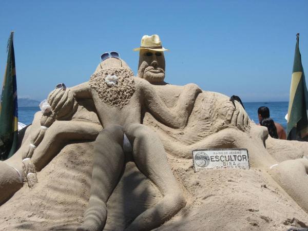 Sand Sculpture at Copacabana Beach