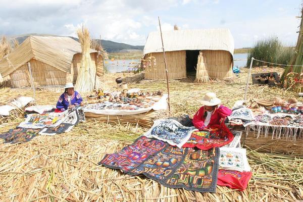 Life on the floating islands of Lake Titicaca.