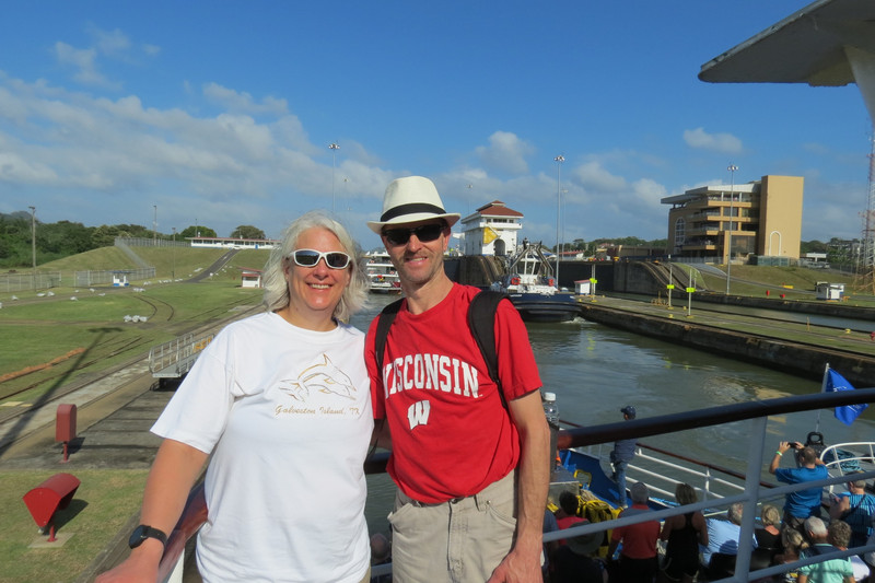 Pedro and Lori at the Panama Canal