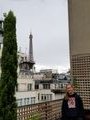 Eiffel Tower and Sriracha from the roof of Hotel Juliana