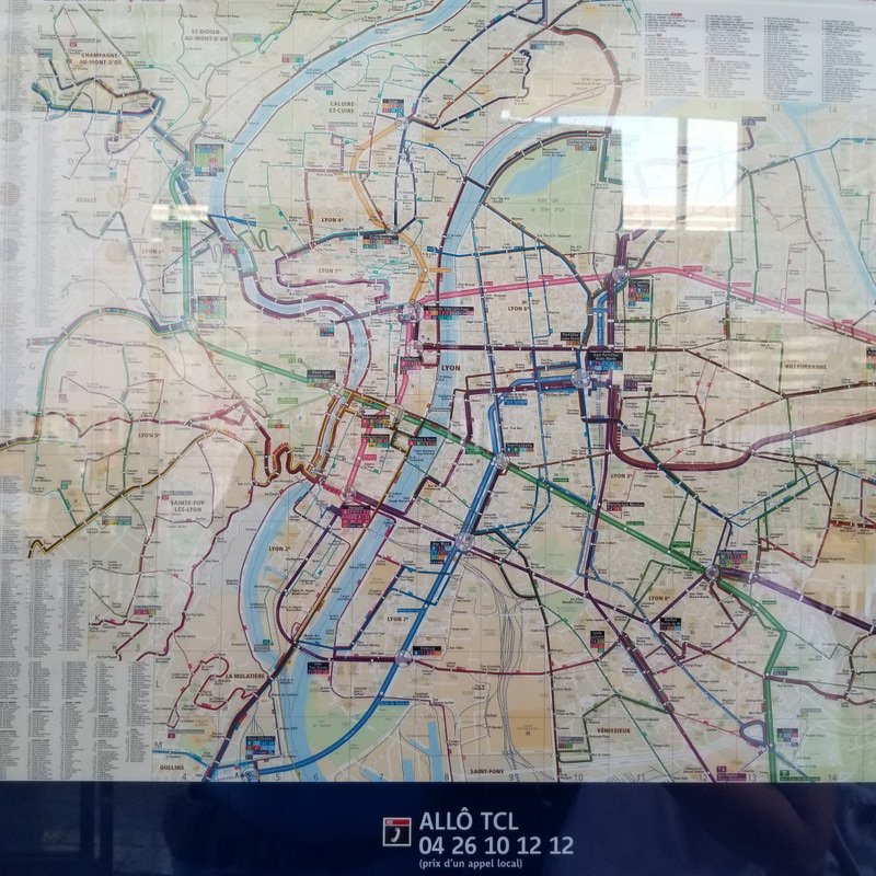 Lyon  Metro Map