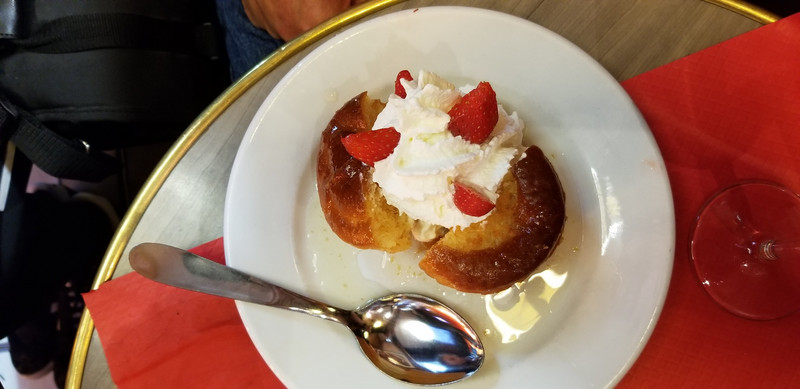 Strawberry dessert at Le Relais de la Tour