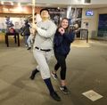Kasie at Louisville Slugger Museum with Babe Ruth
